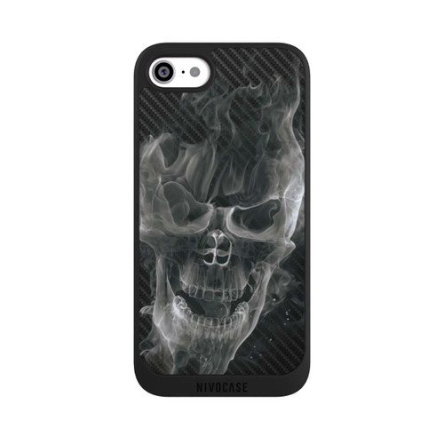 Apple iPhone SE (2020) NIVOpure rauchender Totenkopf Carbon