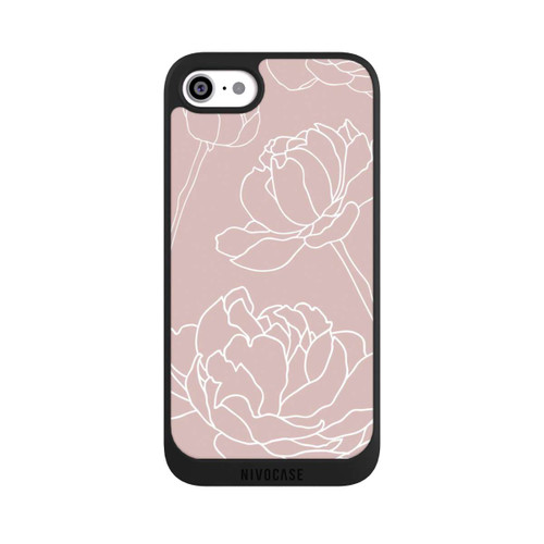 Apple iPhone SE (2020) NIVOpure Fleur sur Fond Rose