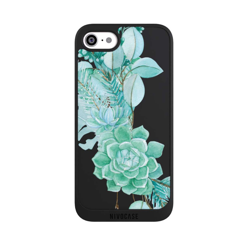 iPhone SE 2020 NIVOpure Flowers Mint Green Transparent