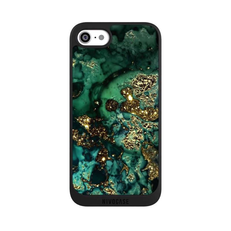 iPhone SE 2020 NIVOpure Marbre Cyan Scintillant