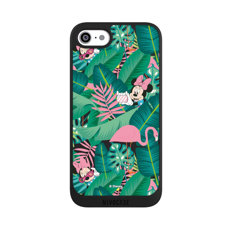 iPhone SE 2020 NIVOpure Minnie Été Feuilles de Palmier sans Fond