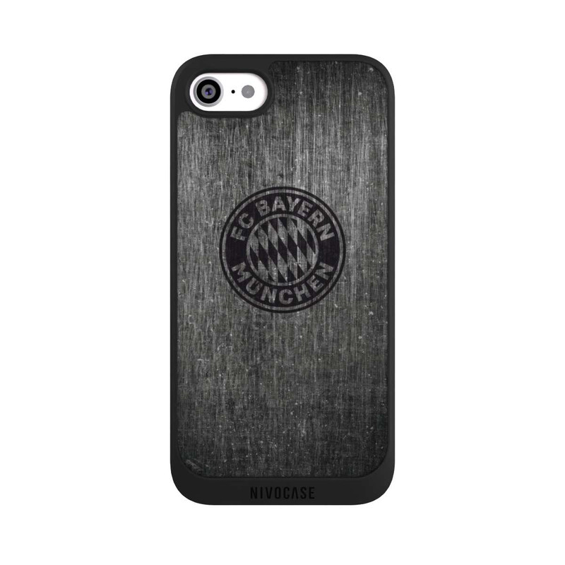 iPhone SE 2020 NIVOpure Metalllook FCB Logo einfarbig