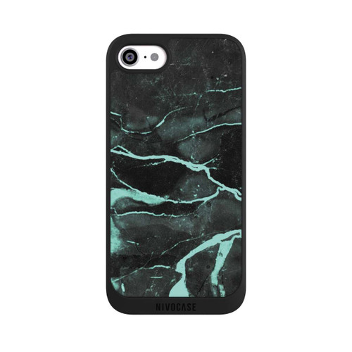 Apple iPhone SE (2020) NIVOpure Marbre gris et bleu