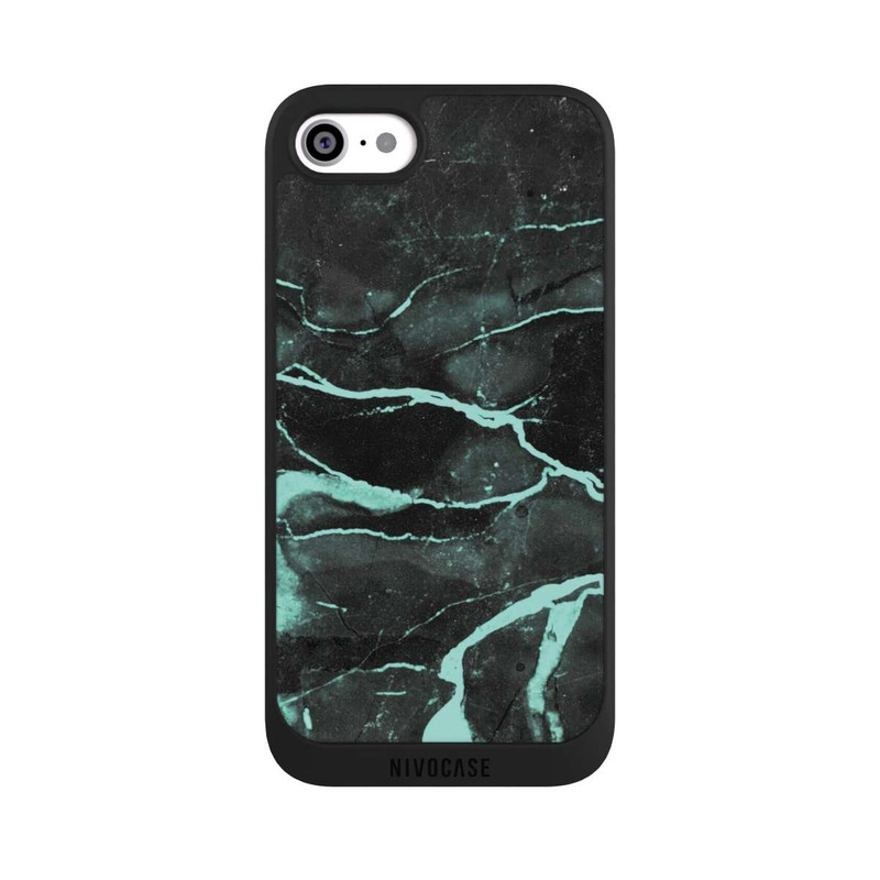 iPhone SE 2020 NIVOpure Marbre gris et bleu