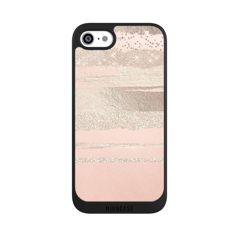 iPhone SE 2020 NIVOpure Glitter Layers (Rosé/Silver) Glitterlook