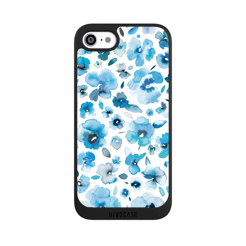 iPhone SE 2020 NIVOpure Blaue tropische Blumen