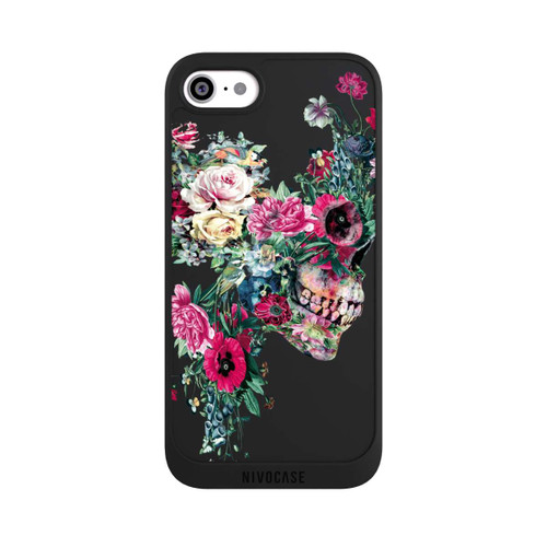 Apple iPhone SE (2020) NIVOpure Flower Skull transparent