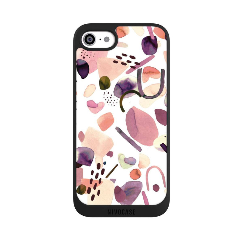 iPhone SE 2020 NIVOpure Watercolor Abstract Pieces Mauve