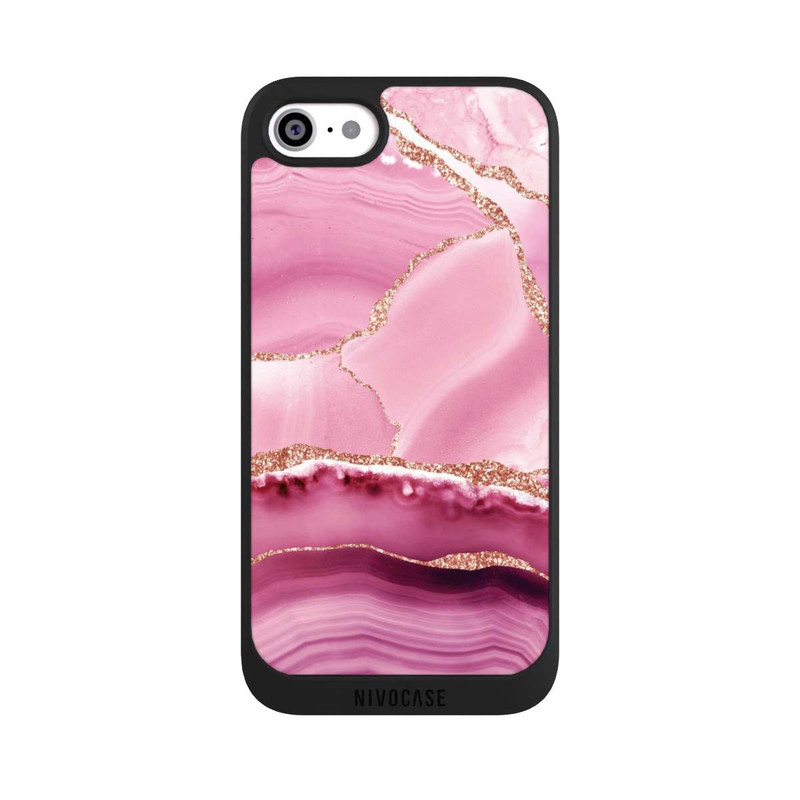 iPhone SE 2020 NIVOpure Marbre Sirène Rose