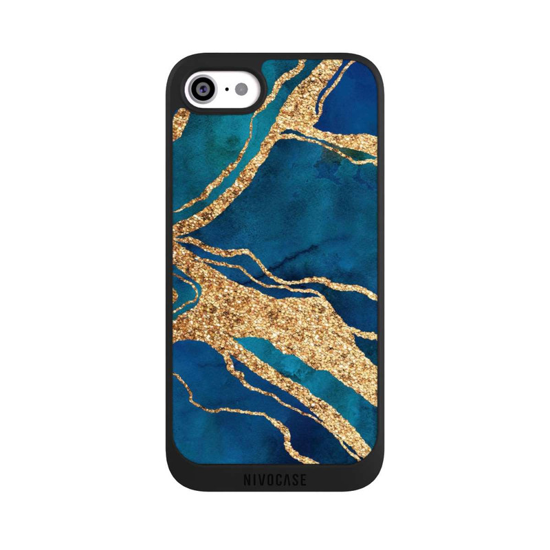 iPhone SE 2020 NIVOpure Pierre précieuse Or Bleu