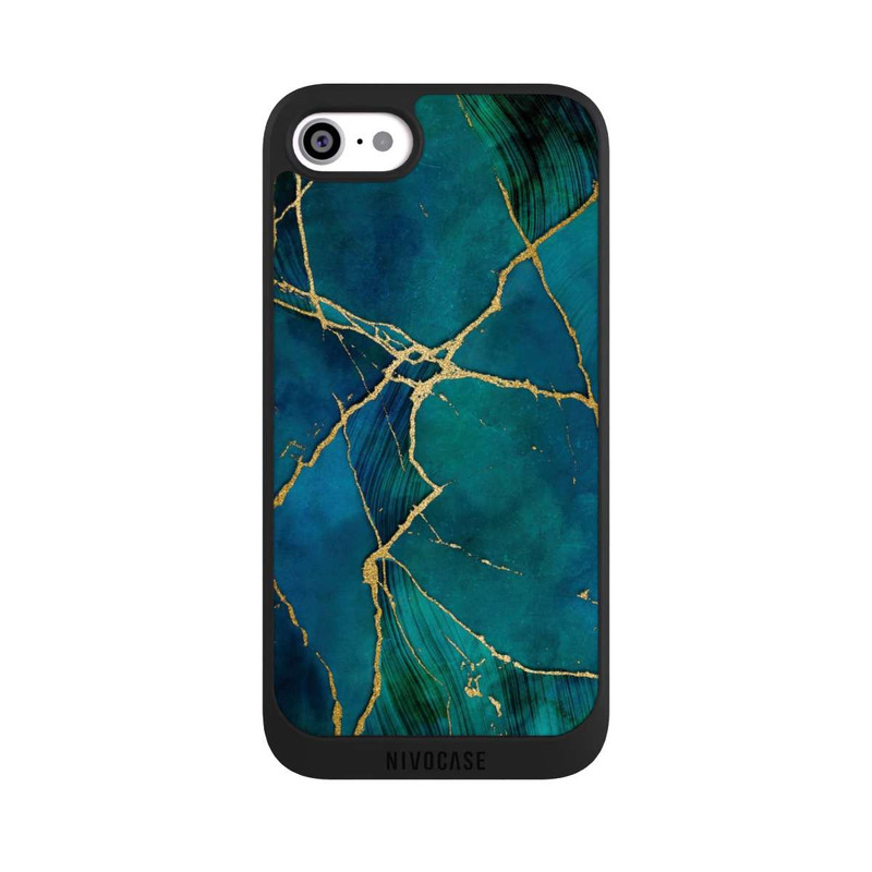 iPhone SE 2020 NIVOpure Mineral glamour blue gold look