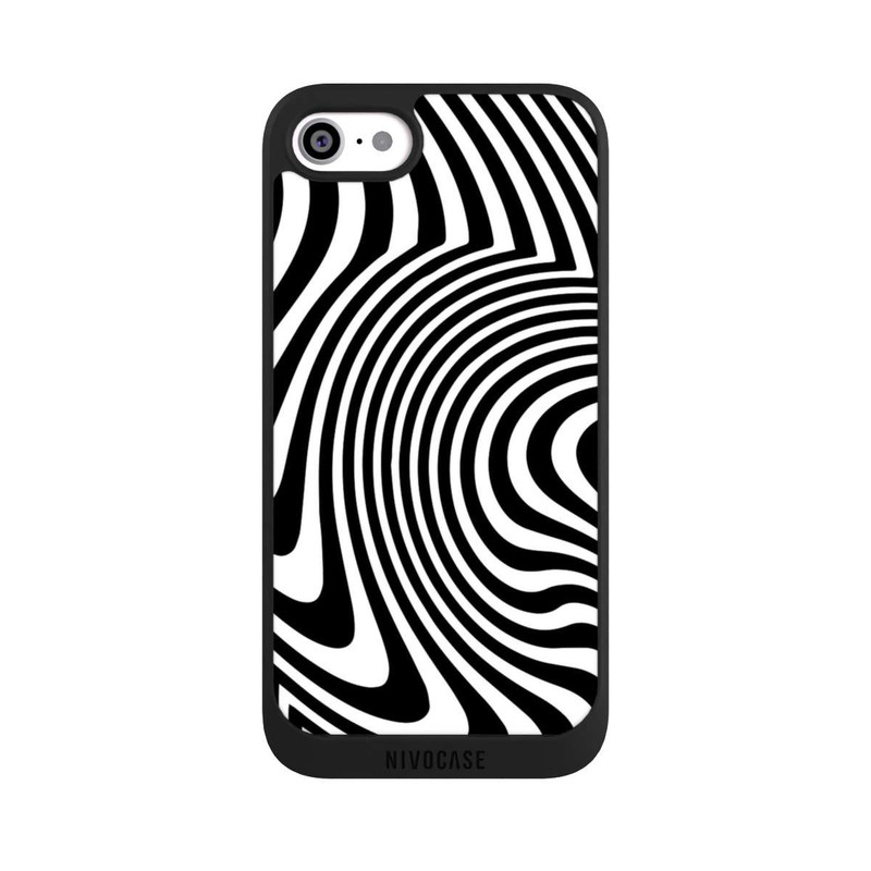 iPhone SE 2020 NIVOpure Vagues noires et blanches