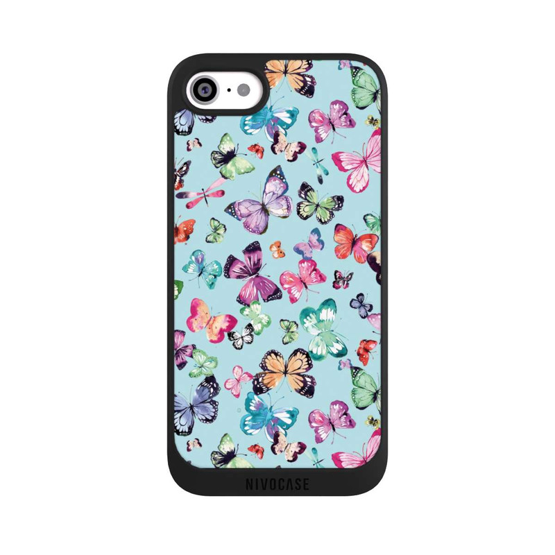 iPhone SE 2020 NIVOpure Butterflies Pink Orange Blue