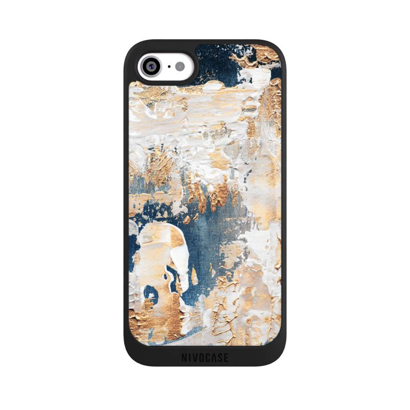iPhone SE 2020 NIVOpure Abstraktion Blau und Gold