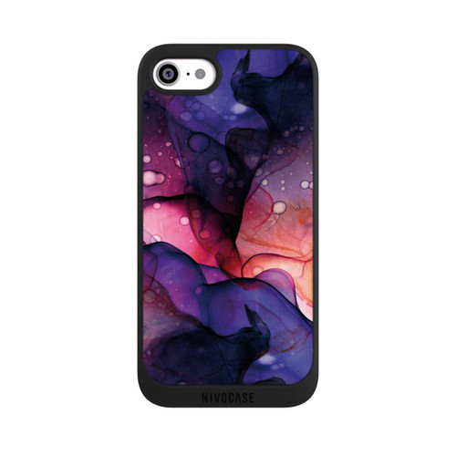 Apple iPhone SE (2020) NIVOpure Flüssige Kunst Lila-Pink