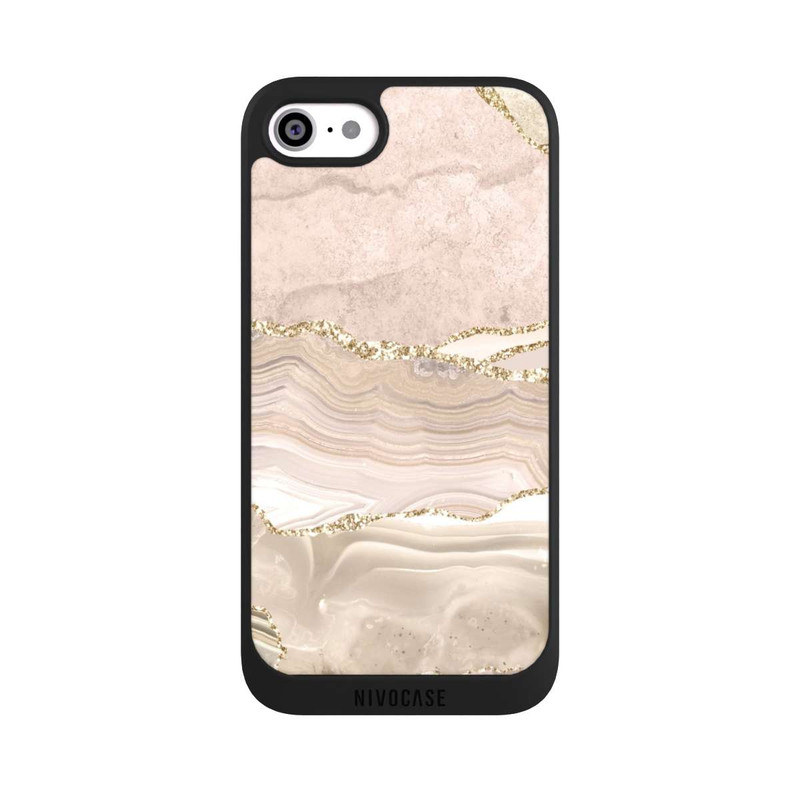 iPhone SE 2020 NIVOpure Rose Marble Dream Golden Stripes