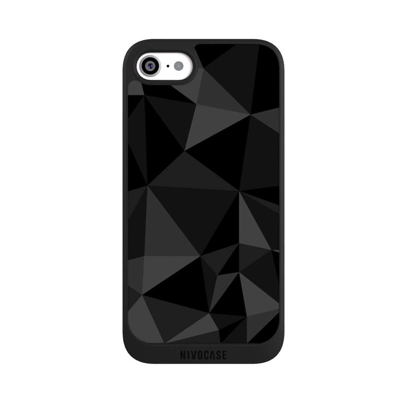 iPhone SE 2020 NIVOpure Polygonmuster schwarz