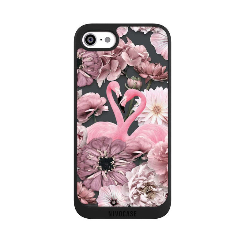 iPhone SE 2020 NIVOpure Flamingos in Blumen Muster