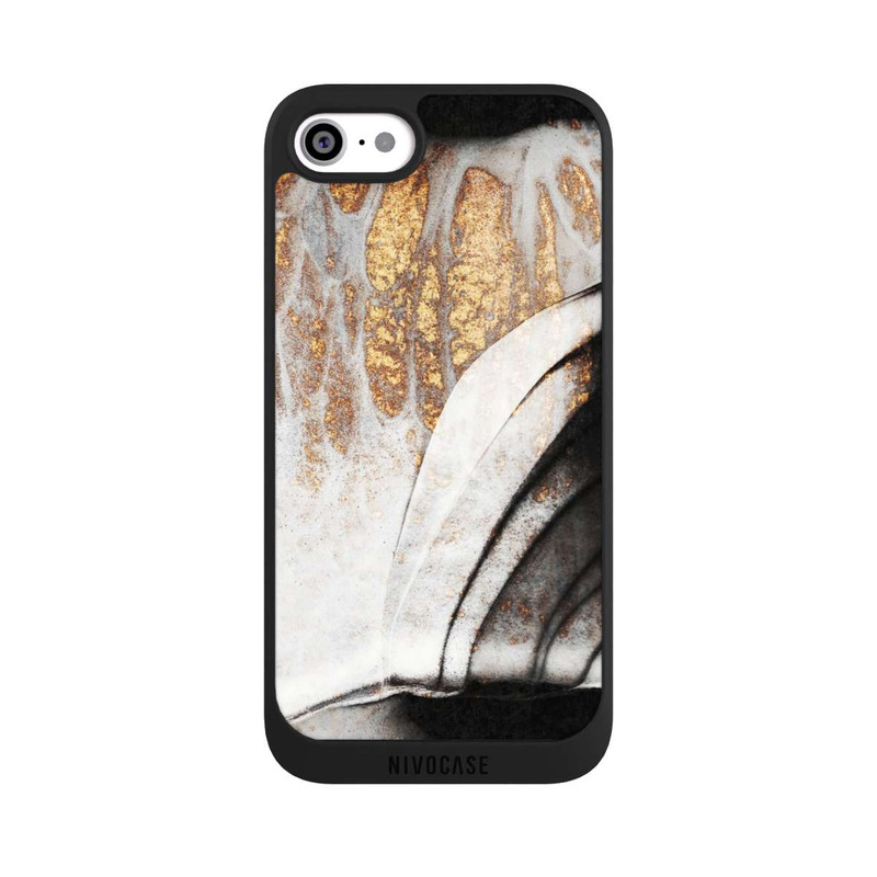 iPhone SE 2020 NIVOpure Schwarze und goldene Adern