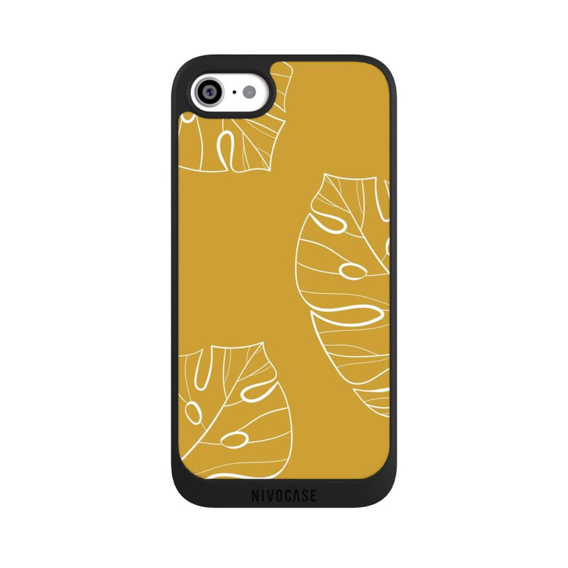iPhone SE 2020 NIVOpure Leaves Mustard Background