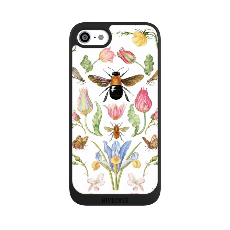 iPhone SE 2020 NIVOpure Wildblumen mit Biene weiß