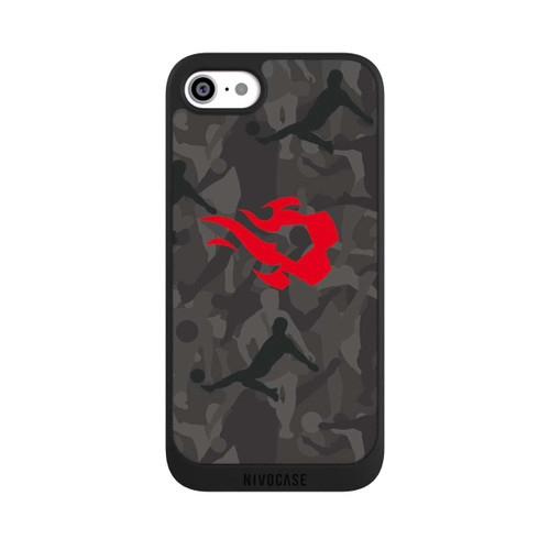 Apple iPhone SE (2020) NIVOpure Belgian Red Flames Camouflage Grey