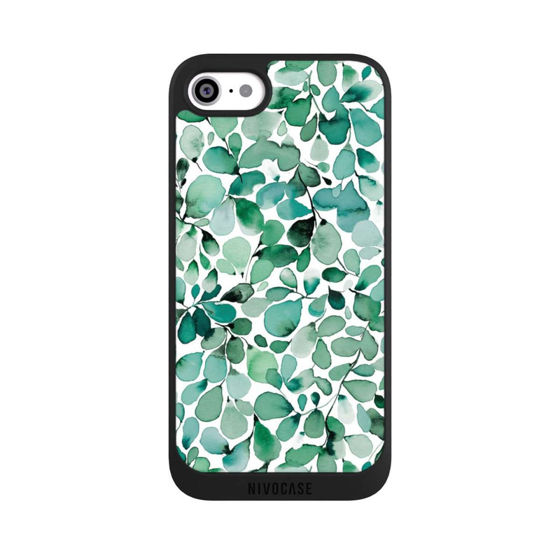 iPhone SE 2020 NIVOpure Feuilles feuillues à motif aquarelle