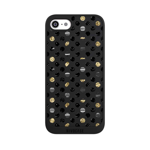 Apple iPhone SE (2020) NIVOpure Gold Black Polka Dots