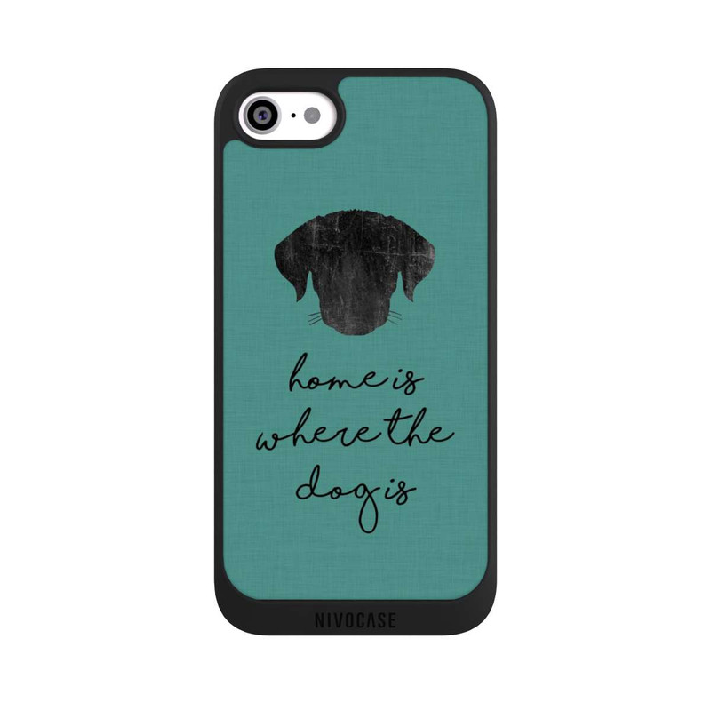 iPhone SE 2020 NIVOpure Home Is Where The Dog Is - Black on Turquoise 