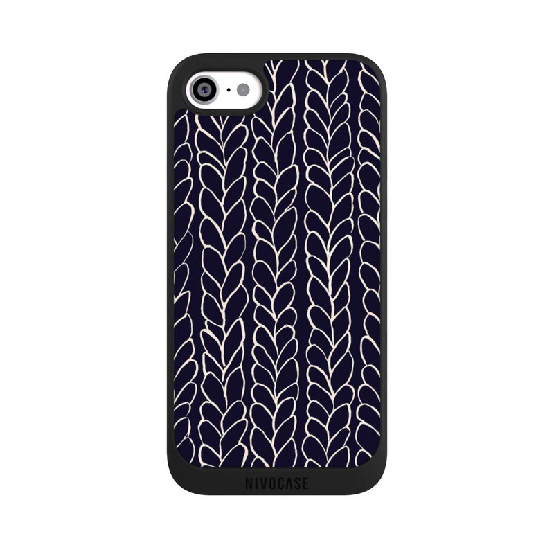 iPhone SE 2020 NIVOpure Wool Braids Drawings Navy