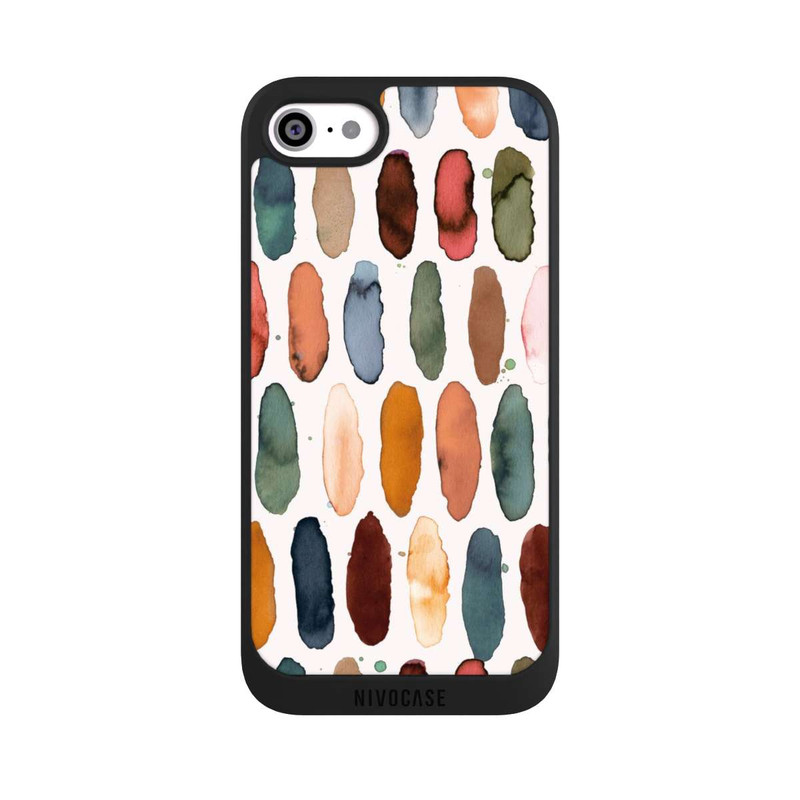 iPhone SE 2020 NIVOpure Traits d'aquarelle Minéral Terracotta