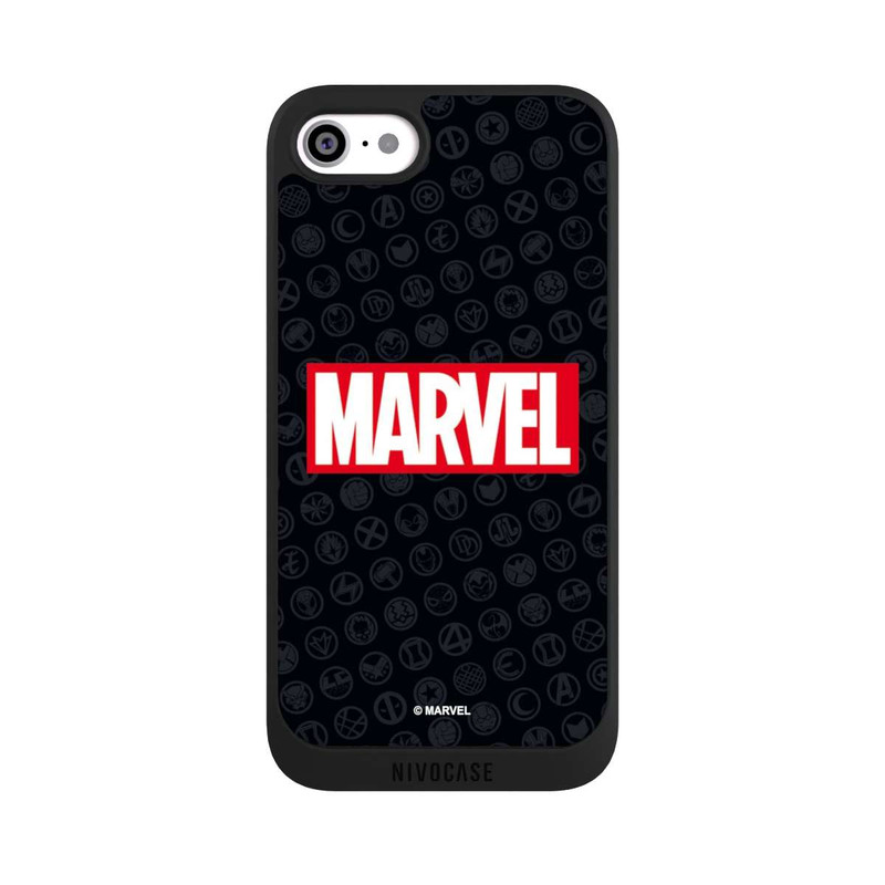 iPhone SE 2020 NIVOpure Marvel Logo Black Red 