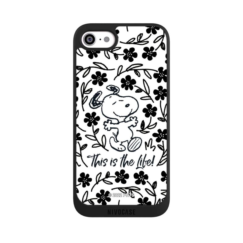 iPhone SE 2020 NIVOpure Snoopy This Is The Life Noir & Blanc