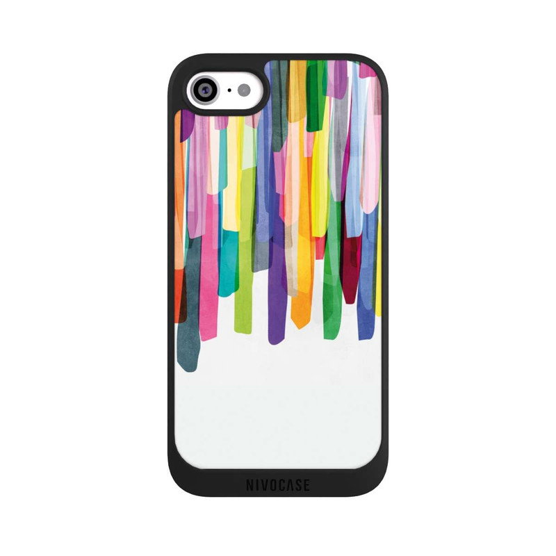 iPhone SE 2020 NIVOpure Rayures colorées fond blanc