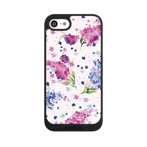 Apple iPhone SE (2020) NIVOpure Hortensias Floraux Lilas Rose