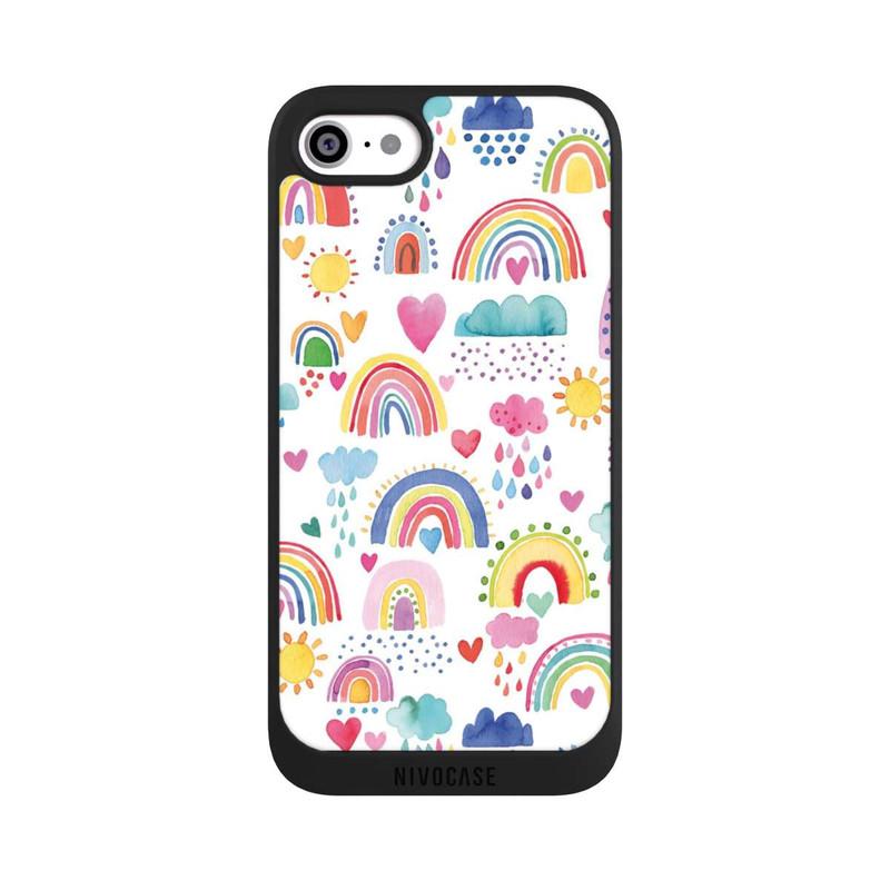 iPhone SE 2020 NIVOpure Lovely Rainbows Multi Red