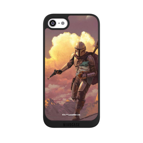 Apple iPhone SE (2020) NIVOpure Les nuages ​​du coucher du soleil Mandalorien et Grogu