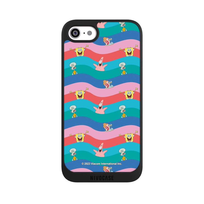 iPhone SE 2020 NIVOpure Spongebob Friends Colorful Waves