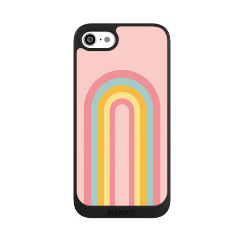 Apple iPhone SE (2020) NIVOpure Arc-en-ciel rose pastel long