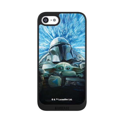 Apple iPhone SE (2020) NIVOpure Grogu and Mando Flying Blue