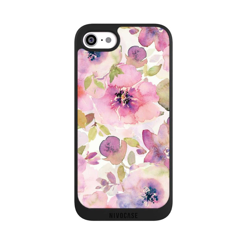 iPhone SE 2020 NIVOpure Pink Flowers Wallpaper