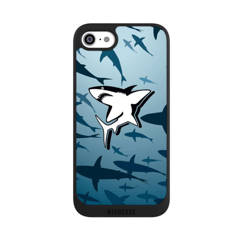 Apple iPhone SE (2020) NIVOpure Haie Muster Blau
