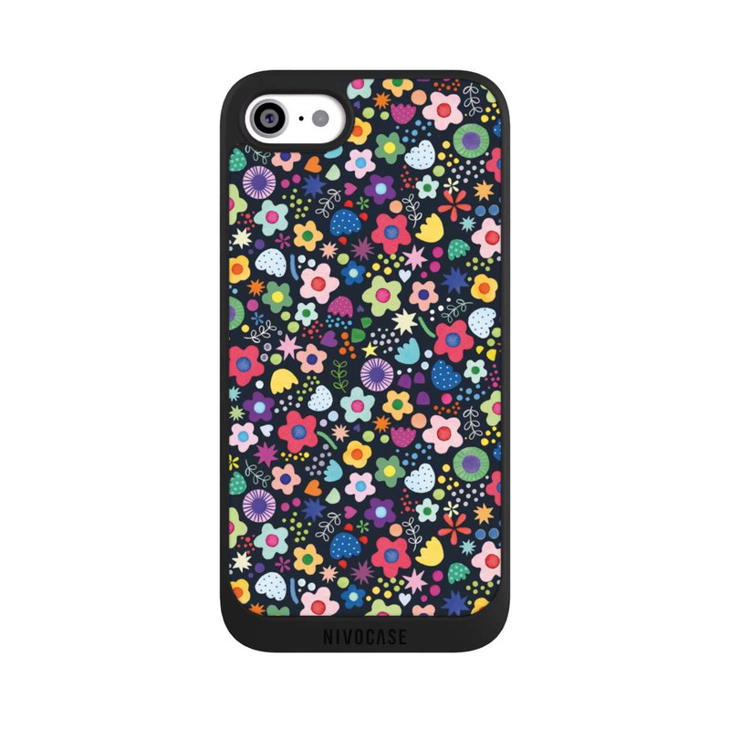 iPhone SE 2020 NIVOpure Psychedelic Flowers Multi Black