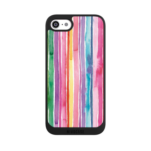 Apple iPhone SE (2020) NIVOpure Camouflage Rayures arc-en-ciel