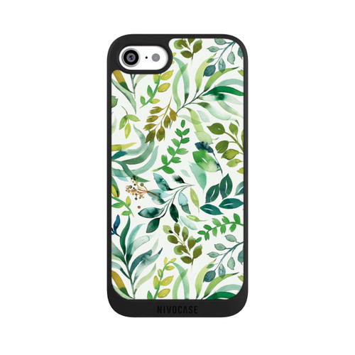 Apple iPhone SE (2020) NIVOpure Aquarelle Palmes Feuilles Botanique Vert