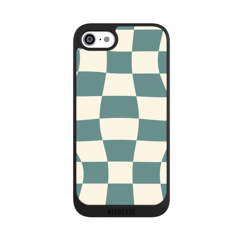 iPhone SE 2020 NIVOpure Petrol checkerboard