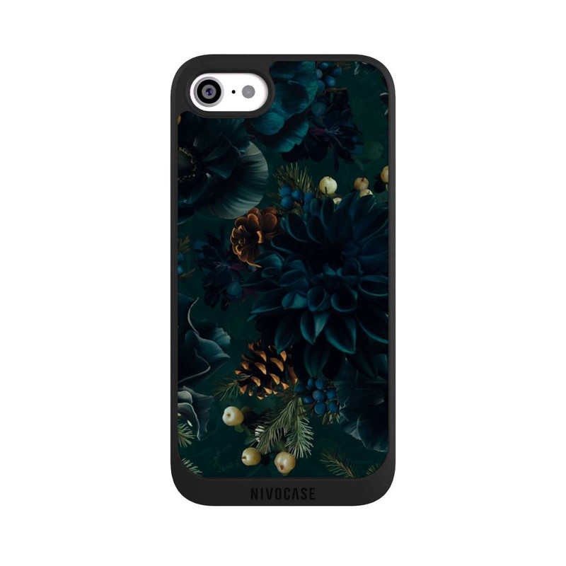 iPhone SE 2020 NIVOpure Flowers Pattern Green and Blue