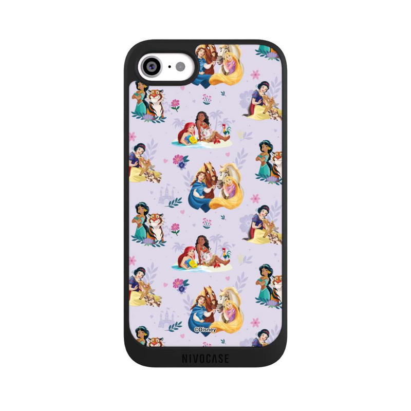 iPhone SE 2020 NIVOpure Princess Floral Pattern Purple