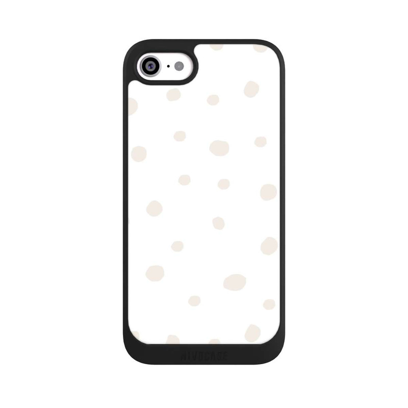 iPhone SE 2020 NIVOpure Motif à Pois Blanc Marron