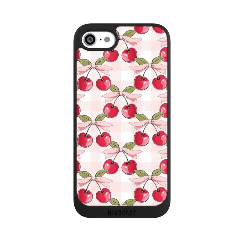 iPhone SE 2020 NIVOpure Pink Cherry Pattern with AI